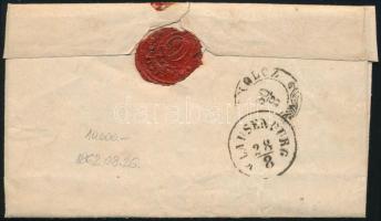 1862.08.26. 1861-es 15kr levélen, "KRONSTADT" + "KLAUSENBURG" - Miskolc