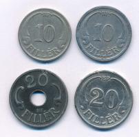 1927-1943. 10f (2xklf) + 20f (2xklf) T:XF,VF-F