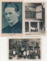 3 db RÉGI képeslap: Kaszap István és sírja