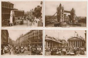London - 4 pre-1945 town postcards (Valentine's)