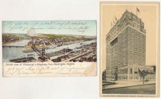 AMERIKAI EGYESÜLT ÁLLAMOK - 5 db RÉGI város képeslap / USA - 5 pre-1945 town postcards