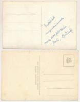 4 db RÉGI fotós képeslap: műtermi felvételek / 4 pre-1945 family photo postcards