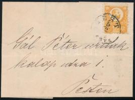 1872 2kr narancssárga teljes helyi nyomtatványon, "PEST / ESTE" (6.000)