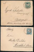 1891-1896 Színesszámú 10kr svájcba küldött levélen + Színesszámú 3kr helyi levélen, "BUDAPEST / VÍZIVÁROS I. SZ."
