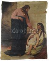 Emeric Beauday jelzéssel, Gabriel von Max után: Jézus beteget gyógyít, 1934. Olaj, vászon, feltekerve, sérült, 95x71 cm.