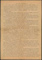 1946 Zadravecz István (1884-1965) horvát származású ferences szerzetes, tábori püspök népbíróság előtt mondott védőbeszéde, 1946. ápr. 10., gépelt, foltos, hajtott, hajtás mentén szakadásokkal, 4 p. + Páter Zadravecz titkos naplója. Magyar Történelmi Társulat. Bp., 1967, Kossuth. Kiadói egészvászon-kötés.