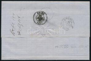 1867 Mi 25 levélen Franciaországba (Mi EUR min. 60.-)