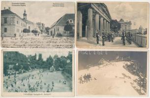 21 db RÉGI vegyes város képeslap vegyes minőségben / 21 pre-1945 mixed town-view postcards in mixed quality