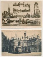 21 db RÉGI vegyes város képeslap vegyes minőségben / 21 pre-1945 mixed town-view postcards in mixed ...