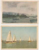 BALATON - 18 db MODERN képeslap (Képzőművészeti Alap Kiadóvállalat) / 18 MODERN postcards