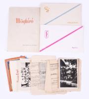 Vegyes papírrégiség tétel: iratok, meghívók, fotók, stb., összesen 20 db