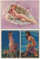 12 db MODERN dimenziós, hologramos erotikus hölgyek képeslap / 12 modern 3D erotic women postcards