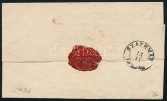 1857 3kr fakóvörös levélen "SZINYÉR VÁRALLYA" - "SZATHMÁR"