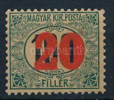 1915 Kisegítő portó bélyeg 20f/100f csillagidom vízjellel