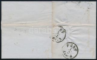 1866 5kr levélen "DEBRECZIN" - "PEST / Abend"