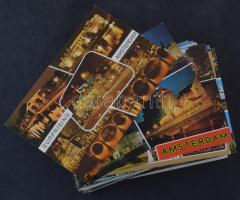 100 db MODERN színes és használatlan külföldi város képeslap / 100 MODERN foreign unused color town-view postcards