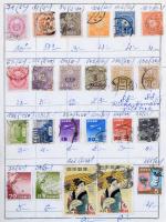Cserefüzetek és -lapok több ezer bélyeggel a világ minden tájáról, köztük teljes sorok, jobb darabok is, változatos anyag, minden bélyeg katalogizálva