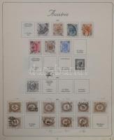 Ausztria 1883-1949 Gyűjtemény maradvány előnyomott Turul albumban, benne katonai posta, Ausztria levant (az album sérült, rossz állapotú / album demaged and dirty)