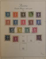 Ausztria 1883-1949 Gyűjtemény maradvány előnyomott Turul albumban, benne katonai posta, Ausztria lev...