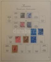 Ausztria 1883-1949 Gyűjtemény maradvány előnyomott Turul albumban, benne katonai posta, Ausztria lev...