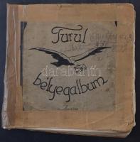 Ausztria 1883-1949 Gyűjtemény maradvány előnyomott Turul albumban, benne katonai posta, Ausztria lev...