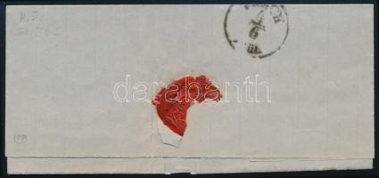 ~1860 15kr II. típ. levélen "MARM.SZIGETH" - "PESTH / Früh"