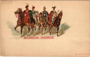 Millenniumi Banderium. Rigler József Ede részvénytársaság kiadása / Hungarian cavalrymen. litho (EK)