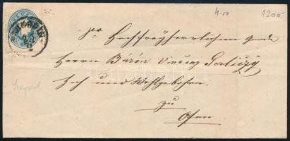 ~1861 15kr levélen "SZEGEDIN" - "OFEN"