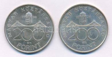 1994. 200Ft Ag "Deák" (2x) T:AU-XF folt Adamo F13.1