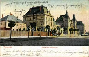 1904 Temesvár, Timisoara; Józsefvárosi pályaudvar, vasútállomás / railway station (EK)