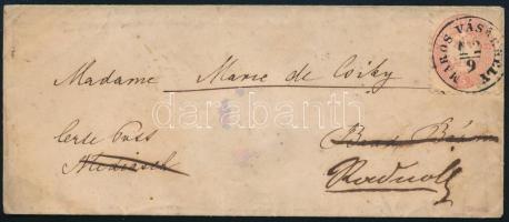 ~1864 5kr levélen "MAROS-VÁSÁRHELY" - "KÜKÜLLŐVÁR" (Gudlin 600p) - "MEDIASCH" - "RADNÓTH"