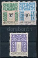 1994 Magyar Népművészet (I.) + (II.) 32Ft és 40Ft, 1Ft 11 1/2 : 12 fogazással matt-fényes sihl papíron (14.000)