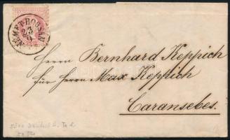 1867 5kr levélen "NÉMET-BOGSÁN" (Gudlin 250 pont) - "LUGOS"