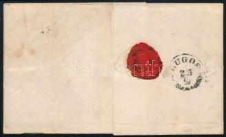 1867 5kr levélen "NÉMET-BOGSÁN" (Gudlin 250 pont) - "LUGOS"