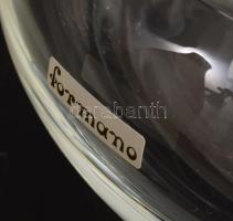 Formano Glass modern ólomkristály kínáló, címkével jelzett, hibátlan, d: 23 cm