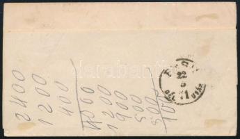 1871 2kr sárga, helyi levélen "PEST / LIPÓTVÁROS" - "PEST / DÉL UTÁN"