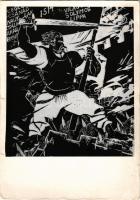 Dózsa György. Szovjet modern művészlap s: Derkovits Gyula / György Dózsa, Soviet art postcard (EB)