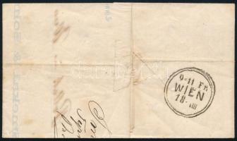 1865 5kr levélen "TYRNAU" - "WIEN"