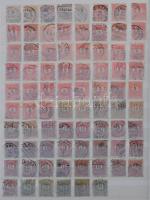 1945 előtti magyar bélyegek a Krajcárosoktól, köztük sok portó, Turul, hivatalos bélyegek is, 19 db A/4-es berakólapon + gyűjtemény maradvány Turul előnyomott albumban