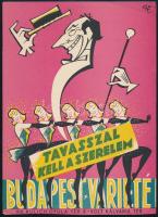 Vogel Eric (1907-1996): Tavasszal kell a szerelem, Budapest Varieté, Offset Nyomda, jelzett a plakát...