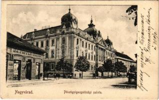 Nagyvárad, Oradea; Pénzügyigazgatósági palota, Ifj. Popper József üzlete / financial palace, shop (EB)