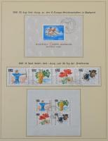 1965-1968 Hiánytalan magyar gyűjteményrész Lindner házilag előrajzolt albumlapokon Lindner bordó gyűrűs borítóban