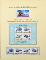 1965-1968 Hiánytalan magyar gyűjteményrész Lindner házilag előrajzolt albumlapokon Lindner bordó gyű...