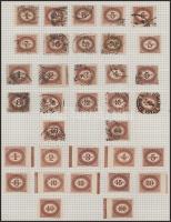 Ausztria portó gyűjtemény az elejétől 1945-ig típusokra lebontva, kevés hiánnyal, 16 db albumlapon (Osztrák katalógus alapján kb. 2.200,- EUR)