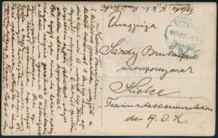 1918 Kézdi-Kovács László (1864-1942) festőművész, műkritikus autográf , saját rómaifürdői kertjét áb...