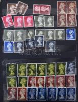 Angol forgalmi bélyegek a klasszikusoktól 10 lapos nagy méretű, szétszakadt berakóban