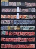 Angol forgalmi bélyegek a klasszikusoktól 10 lapos nagy méretű, szétszakadt berakóban