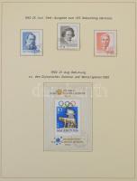 1960-1965 Hiánytalan magyar gyűjtemény házilag előrajzolt Lindner albumlapokon, bordó Lindner gyűrűs borítóban
