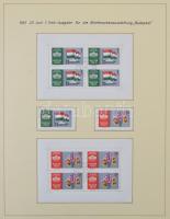 1960-1965 Hiánytalan magyar gyűjtemény házilag előrajzolt Lindner albumlapokon, bordó Lindner gyűrűs...