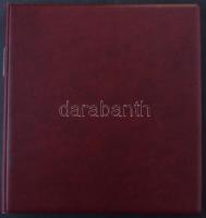 1960-1965 Hiánytalan magyar gyűjtemény házilag előrajzolt Lindner albumlapokon, bordó Lindner gyűrűs...